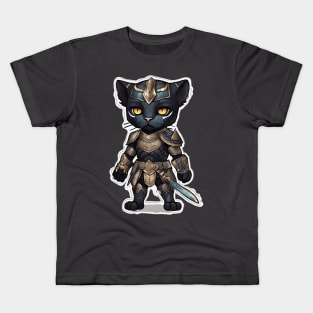 black warrior panther Kids T-Shirt